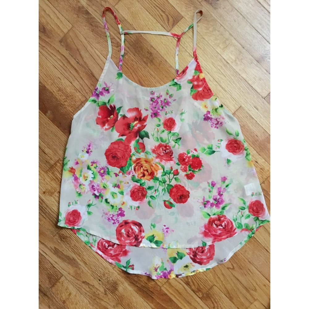 LUSH | Spring Floral Sheer Tank Top